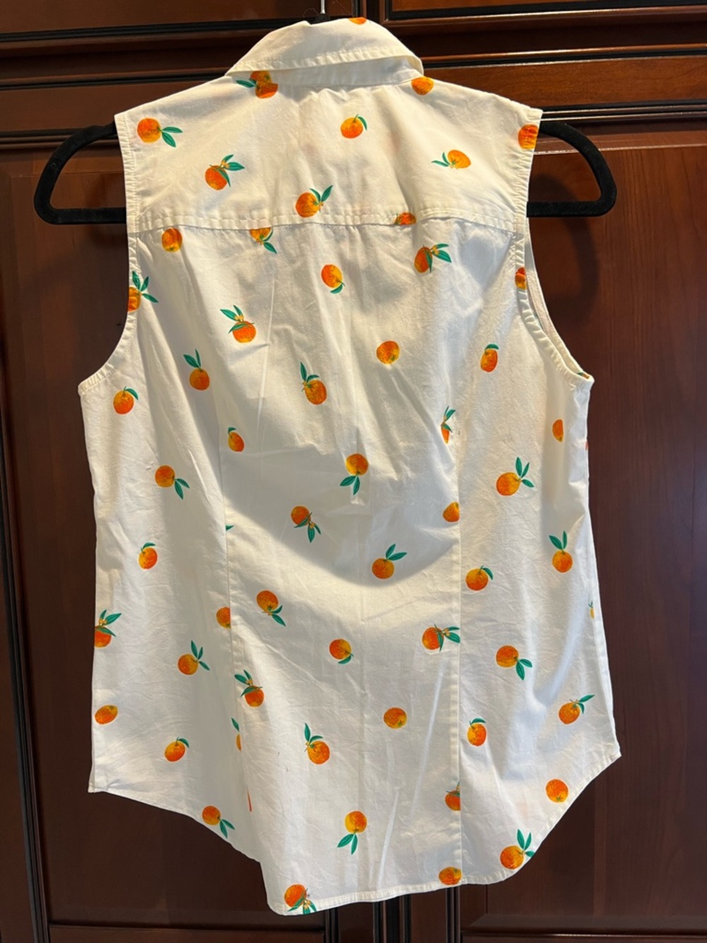 J Crew Factory Sleeveless Poplin Shirt in Signature Fit - S - Picture 5 of 6